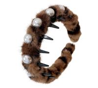 Bandeau à Perles pour Filles Coiffe de Mode | Avec Bandeau À Dents De Peigne En Peluche Douce Pour Adolescentes Femmes Mères Amies Grand-mères Enseignantes Rendez-vous