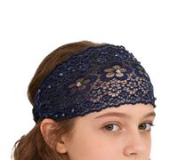 Bandeau à Perles Serre-tête Perlé Floral avec Perles | Serre-Têtes Boho Larges Et Élastiques Pour Le Mariage, Les Voyages, Le Port , Les Vacances Et La Coiffure