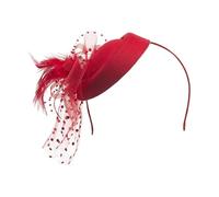 Bandeau à Plumes Chapeau bibi for femme avec voile et plumes, en maille, for fête de thé, élégant, for mariage, église(Color 3)
