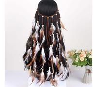 Bandeau à plumes, style bohème, hippie, bijou indien, pour femme viking, bandeau à plumes indien, bijou bohème.