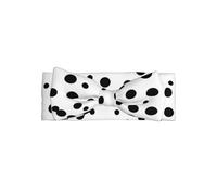 Bandeau à pois noirs et blancs pour bébé - Accessoire de cheveux doux pour nouveau-nés, tout-petits, enfants.