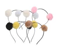 Bandeau à Pompons pour Garçon et Filles 6 Pièces en Polyester et Plastique