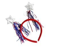 Bandeau à thème fête de l'indépendance double cœur et rayures 4 juillet Accessoire pour cheveux pour défilés et fêtes