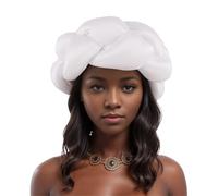 Bandeau africain exagéré - Grand bandeau tressé - Turban - Accessoire de coiffure tendance pour les femmes de tous âges