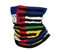 Bandeau Afrique Centrale Le Peuple D'Afrique Centrale Drapeau Américain Anti-Vent Demi-Masque Anti-UV Masque pour Cycliste Cadeau Activité en Plein Air 2 Pièces