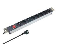 Bandeau alu 8 prises 19''+ inter + cordon 1.80m