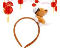 Bandeau Année du cheval 2026 - couvre-chef en peluche de dessin animé | Accessoire de tête de cheval de dessin animé pour cosplay, festival, Noël, vacances, jardin, quotidien, fête d'hiver