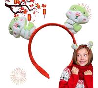 Bandeau Année du serpent | Coiffe serpent de dessin animé | Couvre-chef animal en peluche, fournitures de fête du Nouvel An chinois pour femmes et filles
