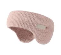 Bandeau anti-bruit pour dormir - Cache-oreilles en tricot épais avec réduction du bruit et doublure en polaire pour le cyclisme et le sommeil, rose, A