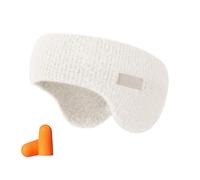 Bandeau anti-bruit réglable pour dormir, masque pour les yeux, parfait pour dormir et se détendre en voyage (blanc)