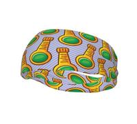 Bandeau anti-transpiration antidérapant pour homme et femme, motif sans coutures pour bouteilles de mayonnaise, idéal pour la gym, le basket-ball, le yoga