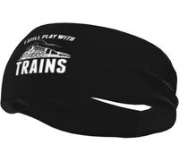 Bandeau Anti-Transpiration « Je Joue Encore avec Les Trains » antidérapant à séchage Rapide, Bandeau Tendance pour Hommes et Femmes, Style Football.