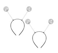 Bandeau Argenté à Paillettes, 5 Pièces, Martiens à Tête Oscillante | Plastique et Écume, Port Confortable Léger, Tenue Facile, pour Adultes, Enseignants, Déguisements et Photo