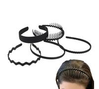 Bandeau avec Dents | Accessoire Pour Le Contrôle Des Cheveux Libres - 5 Pièces Bandeau Anti-Dérapant avec Dents,Pour Jeunes Filles Exercice Yoga Utilisation