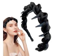Bandeau avec dents - Serre-tête antidérapant avec dents de préhension - Accessoire de coiffure et bijou de tête tendance pour l'école, les voyages, etc
