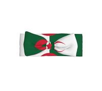 Bandeau avec nœud à motif drapeau de l'Algérie - Accessoire pour cheveux de bébé de 0 à 6 mois ou au quotidien