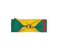 Bandeau avec nœud drapeau de la Grenade pour bébé fille - Bandeau en polyester doux et extensible, parfait pour les nouveau-nés de 0 à 6 mois, cadeau de bébé, accessoire photo
