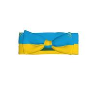 Bandeau avec nœud drapeau du Rwanda pour bébé fille - Bandeau en polyester doux et extensible, parfait pour les nouveau-nés de 0 à 6 mois, cadeau de bébé, accessoire photo