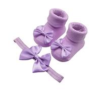 Bandeau avec nœud et chaussettes courtes pour bébé, unisexe, garçons et filles, jolis accessoires de sol, chaussettes antidérapantes, accessoires unisexes, bandeaux pour bébé, bandeaux en nylon