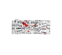 Bandeau avec nœud I Love You Words with Hearts pour bébé, un accessoire de cheveux pour les nouveau-nés et les nourrissons, adapté pour les bébés de 0 à 6 mois