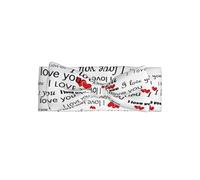 Bandeau avec nœud I Love You Words with Hearts pour bébé, un accessoire de cheveux pour les nouveau-nés et les nourrissons, adapté pour les bébés de 0 à 6 mois