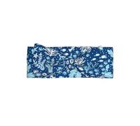 Bandeau avec nœud imprimé algues vertes et bleu marin, un turban tendance avec élasticité, adapté pour les nouveau-nés et les nourrissons