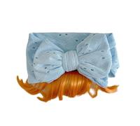 Bandeau avec nœud pour bébé avec fausse frange respirant et confortable, bandeau pour nouveau-nés pour filles