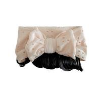 Bandeau avec nœud pour bébé avec fausse frange respirant et confortable, bandeau pour nouveau-nés pour filles