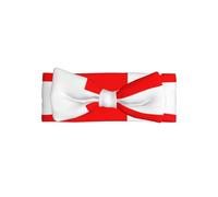 Bandeau avec nœud pour bébé drapeau danois du Danemark, imprimé intégral, fabriqué en matériau doux et agréable pour la peau.