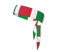 Bandeau bandana absorbant la transpiration avec drapeau italien - Restez au sec et confortable pendant les sports de plein air - Parfait pour homme et femme