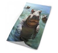 Bandeau, bandana, foulard magique hippopotame, cache-cou, cache-cou, cache-cou, pour activités de plein air, randonnée, cyclisme, pêche, Hippopotames mignons, Taille unique