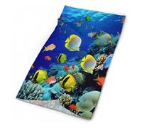 Bandeau, bandana, foulard magique motif poissons de mer tropicaux, cache-cou, cache-cou, cache-cou, pour sports de plein air, randonnée, cyclisme, pêche, Poissons de mer tropicaux, Taille unique