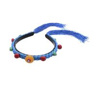 Bandeau, bandeau, bandeau for femme, bandeau à fleurs en tissu, perruques de simulation, bandeau ethnique, festival, cerceau de cheveux for fille(Tassel blue)