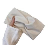 Bandeau Bandeaux Larges en Cachemire for Femmes, Bandeaux élastiques croisés, Turbans Doux, Bandanas Unis, Foulards, Accessoires for Cheveux(Cream)