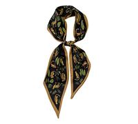 Bandeau bandes de cheveux Foulard en soie maigre femmes bandeau mode ruban chouchous sac à main bracelet de poignet Foulard accessoires(Color:Lo-61)