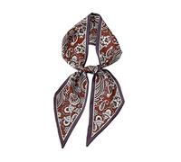 Bandeau bandes de cheveux Foulard en soie maigre femmes bandeau mode ruban chouchous sac à main bracelet de poignet Foulard accessoires(Color:Lo-48)