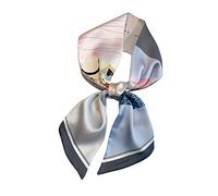Bandeau bandes de cheveux Foulard en soie maigre femmes bandeau mode ruban chouchous sac à main bracelet de poignet Foulard accessoires(Color:Lo-97)