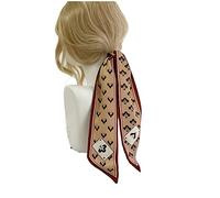 Bandeau bandes de cheveux Foulard en soie maigre femmes bandeau mode ruban chouchous sac à main bracelet de poignet Foulard accessoires(Color:Lo-93)
