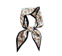 Bandeau bandes de cheveux Foulard en soie maigre femmes bandeau mode ruban chouchous sac à main bracelet de poignet Foulard accessoires(Color:Lo-12)