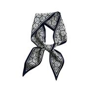 Bandeau bandes de cheveux Foulard en soie maigre femmes bandeau mode ruban chouchous sac à main bracelet de poignet Foulard accessoires(Color:Lo-69)