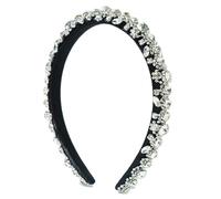 Bandeau Baroque Full Diamond Eponge Délicat Tête de Mort Top Accessoire Cheveux Noir