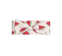 Bandeau Bébé Bow Imprimé Pastèque Rose Mignon - Bandeau en Nylon Doux et Extensible, Accessoires Cheveux Princesse Délicat