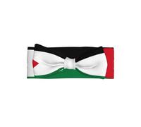 Bandeau Bébé Fille Imprimé Drapeau de l'Etat de Palestine - Accessoires Cheveux Souple Élastique Noeud en Nylon pour Bébé Fille
