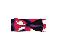 Bandeau Bébé Fille Imprimé Drapeau du Népal - Accessoires Cheveux Souple Élastique Noeud en Nylon pour Bébé Fille