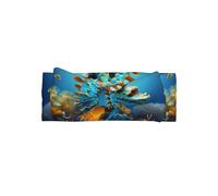 Bandeau bleu hippocampe avec nœud papillon à motifs, accessoire pour cheveux, adapté pour les nouveau-nés, les nourrissons et au quotidien
