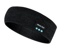Bandeau Bluetooth, Sport & Sommeil, 6-10h Autonomie, HD Stéréo, Casque Audio sans Fil Respirant, Anti Transpiration, Boutons de Réglage Latéraux, pour Dormir, Yoga, Méditation, Running
