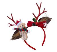 Bandeau Bois De Cerf,Bandeau Mignon Bois De Cerf, Habiller le bandeau de costume, Bandeau de Costume de Cosplay de noël pour et adultes, arc décoratif en peluche, couvre-chef ours en peluche, cerceau