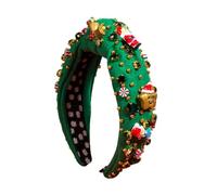Bandeau bonhomme en d'épice, bandeau noué de Noël pour femme | Bandeau en d’épice des fêtes de Noël - Accessoires pour cheveux de filles, bandeau en strass, décorations de noël pour femmes et filles