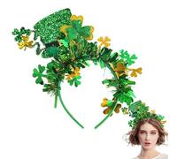 Bandeau Boppers - Bandeau irlandais vert avec - Pour la Saint Patrick et le carnaval - Accessoire de cheveux pour femmes et hommes - Idéal pour les cheveux longs et courts - Accessoire de fête