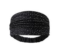 Bandeau Cache Oreille Bandeau Cheveux Femme Strass Elégant Couleur Unie Coton Élastique Pour le sport(Color 1)